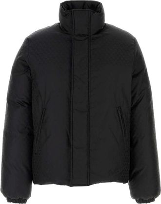 Alexander McQueen Skull Jacquard Puffer Jacket - male - Alexander McQueen - Down Jackets - Black - M - Jackets