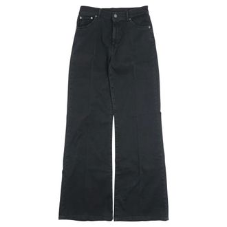 Dondup Wide Trousers, female, Black, Size: W28 Amber Wide Trousers