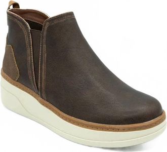 Blowfish Womens Charming Wedge Sneaker Boots In Dark Brown