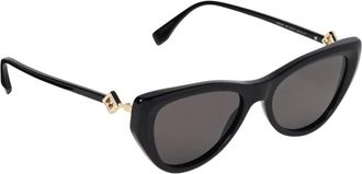 Fendi Accessoires, Dames, Zwart, ONE Size, Cat Eye Zonnebril