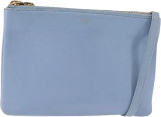 Celine Pre-owned Clutches, female, Blue, Size: ONE SIZE Pre-owned Vintage Leather Clutch