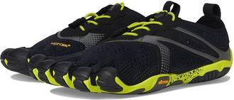 Vibram Fivefingers V-Run Mens Shoes Black/Yellow : EU 41 (US Mens 8.5-9) D - Medium, Synthetic/Textile