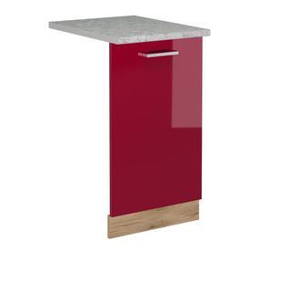 Vicco Tapa Del Lavavajillas R-line, Rojo Burdeos Alto Brillo, 45 Cm, Et M&aacute;rmol Vicco
