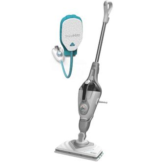 Black+Decker Fregona A Vapor Black+decker Steam-mop + Steamitt, 1600 W, 0,5 L, Color Gris, Ideal Para Limpieza De Suelos Duros, Incluye Guante Steamitt Para Mayor 