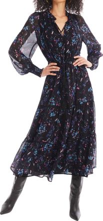 Allison New York Winston Midi Dress In Black Floral