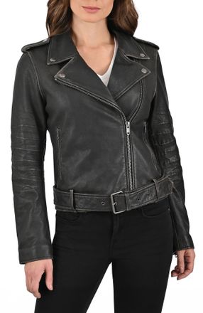 Frye Women&acute;s Sheep Crack Leather Jacket