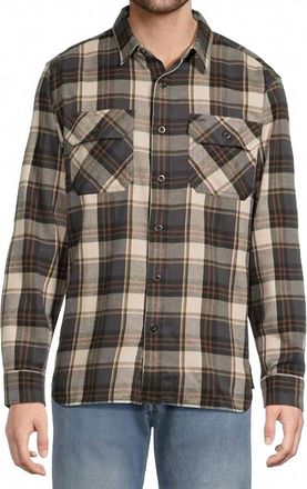 Pendleton Burnside Flannel Shirt In Natural Charcoal Plaid
