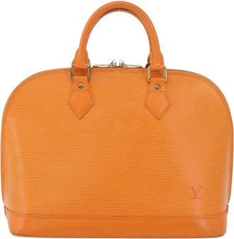Louis Vuitton Alma Handbag Epi Leather Orange Leather Handbag (Pre-Owned)