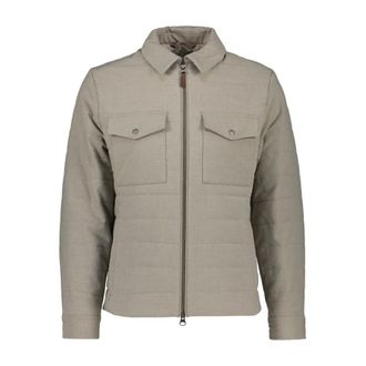 GANT Jassen, Heren, Grijs, M, Leer, Gant Ge&iuml;soleerd Flanellen Jack