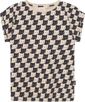 Dedicated T-Shirt Visby Pepita Cats T-Shirt f&uuml;r Damen | grau