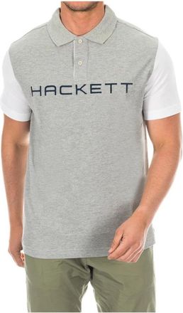 Hackett Poloshirt - Heren - Polos - Grijs - S - Katoen - Tops