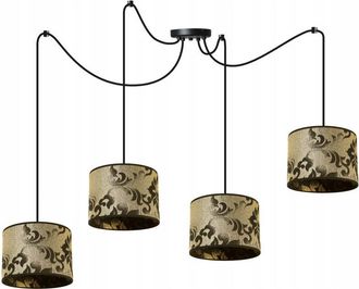 OEM L&aacute;mpara De Techo Colgante, Pantalla Con Estampado De Ara&ntilde;a, Dorada