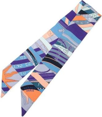 Herm&egrave;s Pre-owned Scarves, female, Multicolor, Size: ONE SIZE Pre-owned Silk Scarf
