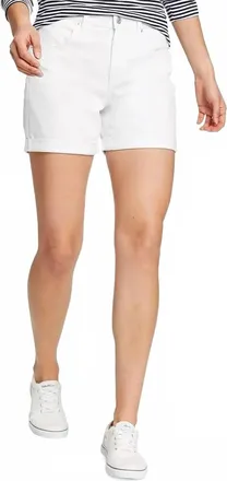 Eddie Bauer Boyfriend Rolled Relaxed Fit Mid-Rise Shorts In White
