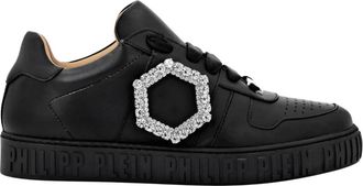 Philipp Plein Leren Lo-Top Sneakers - Dames - Sneakers - Zwart - 36 EU - Leer - Schoenen