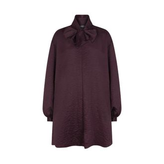 Dante6 Leigh Bow Dress - Dames - Jurken - Rood - Maat: XS Satijn