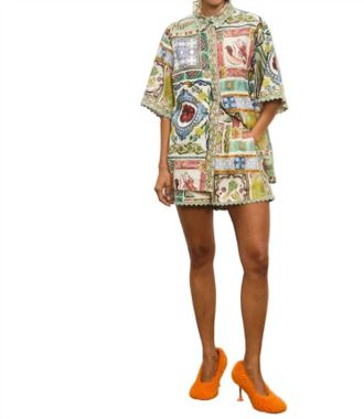 Alemais Tommasina Button-Down Shirt In Multi