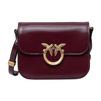 Pinko Crossbody Tas - Dames - Schoudertassen - Rood - ONE Size - Leer - Tassen
