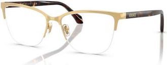 Versace 52mm Cat Eye optical glasses in Gold at Nordstrom