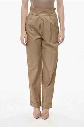 Saint Laurent Two-Pleat Cotton Trousers With Belt size 42