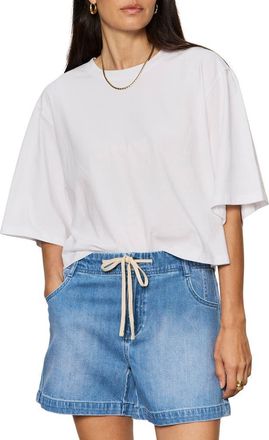 Sanctuary Belle Oversize Organic Cotton T-Shirt in White at Nordstrom, Size X-Large