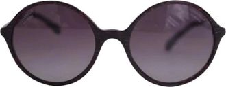 Chanel Pre-owned Accessories, female, Red, Size: ONE SIZE Pre-owned Ch5391H Round Sunglasses with Pearl