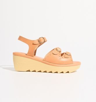 Cherokee Womens Stevie Mid Beep Sandal In Natural