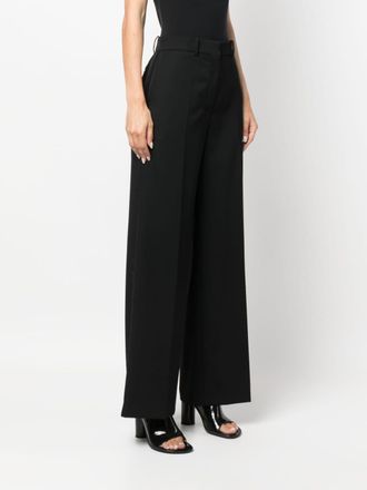 Lanvin Wide-Leg Wool Trousers - Black