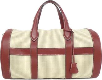 Herm&egrave;s Rouge H Crinoline Boston Bag (Pre-Owned)