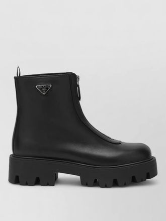 Prada leather ankle boots