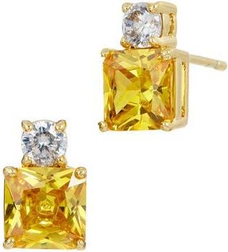 Savvy Cie Jewels Cubic Zirconia Birthstone Stud Earrings in November at Nordstrom Rack