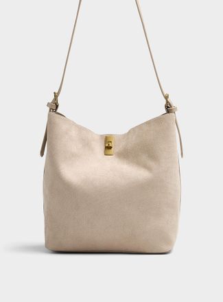 Simons Womens Belt-strap faux-suede bag