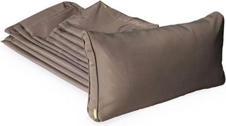 Alice's Garden Alices Garden - Fundas de cojín para conjunto de jardín, Milano, Marrón, 82x82x12 cm