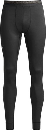 Ortovox 185 RockNWool Lange Broek - Heren - Onderbroek - Zwart - S - Ondergoed