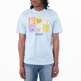 Versace Pop Jewels Cotton T-Shirt, Size Small