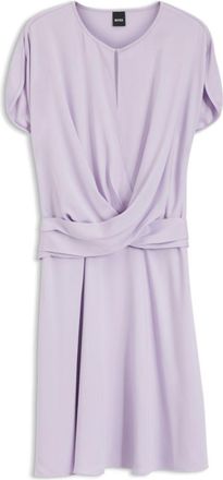 BOSS Keyhole-neckline dress with wrap detail