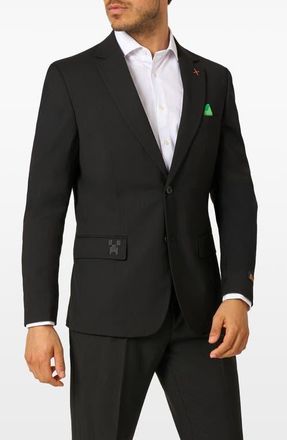 OppoSuits x Minecraft Daily Slim Fit Black Suit Jacket at Nordstrom, Size 44 Regular
