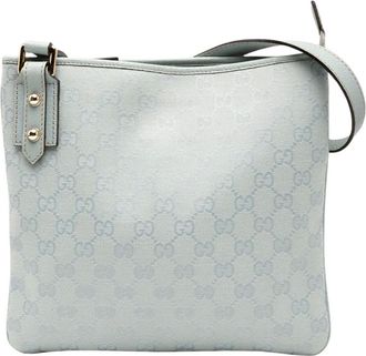 Gucci Pre-owned Cross Body Bags, female, Blue, Size: ONE SIZE Pre-owned Canvas Shoulder Bag