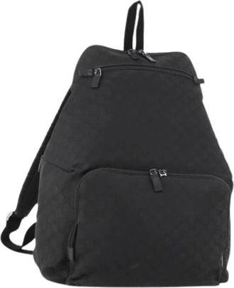 Gucci Pre-owned Vintage Rugzak - Dames - Vintage Rugzakken - Zwart - ONE Size - Nylon - Vintage