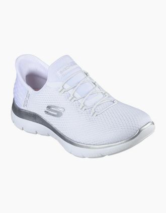 Skechers Womens Skechers Slip-ins: Summits - Diamond Dream 150123W White Silver - Size: 5