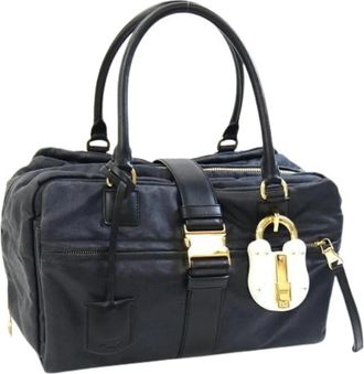 Loewe Pre-owned Boston Bag - Dames - Vintage Handtas - Zwart - ONE Size - Leer - Vintage