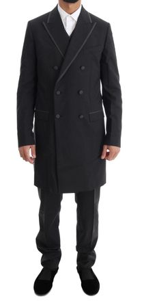 Dolce & Gabbana Mens Double Breasted Wool Suit Classic - Black - Size EU 48 (Mens)