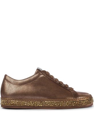 Le Silla Andrea crystal-embellished sole sneakers - Brown