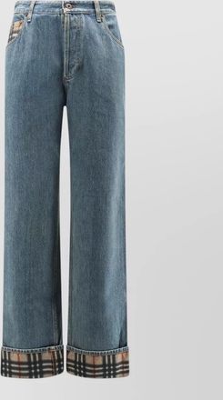 Burberry wide leg trousers turn up cuffs