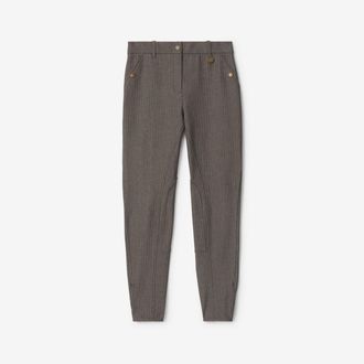 Burberry Herringbone Stretch Cotton Jodhpurs