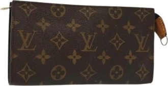 Louis Vuitton Pre-owned Clutches, female, Brown, Size: ONE SIZE Pre-owned Canvas pouches