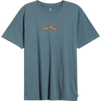 Rip Curl Hazed & Tubed Cotton Graphic T-Shirt in Pine Night at Nordstrom, Size Xx-Large