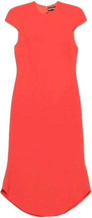 DAVID KOMA David Koma, Kleedjes, Dames, Oranje, M, Zonsondergang Oranje Jurk met Kapmouwen