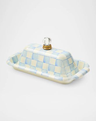 MacKenzie-Childs Check Enamel Butter Box