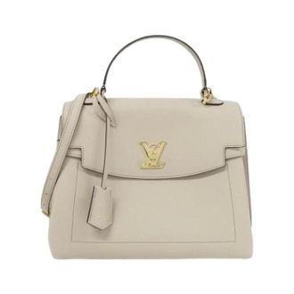 Louis Vuitton Pre-owned Vintage Leren Handtas - Dames - Pre-owned - Beige - Maat: ONE Size Leer